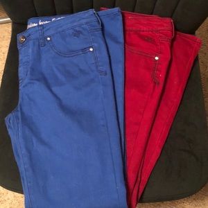 Justice colored skinny jeans